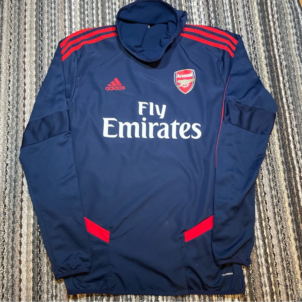 Navy and red Adidas Arsenal FC training top 2019/2020